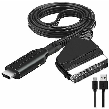 Scart till HDMI Konverterare Audio Video Adapter för HDTV/DVD/Set-Top Box/PS3/PAL/NTSC Starlight..