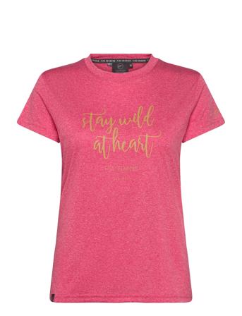 Wild Top W Sport Women Sport Clothing Sports Tops & T-shirts Sport T-Skjorte Pink Five Seasons