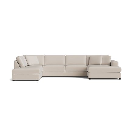 Oasis U-sofa, højrevendt - Lisboa Beige - 360x213x79 - Sofa, u-sofa