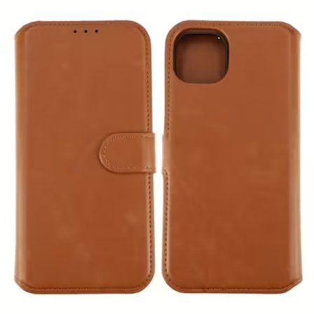 iPhone 15 Plus Plånboksfodral Magnet Rvelon - Brun