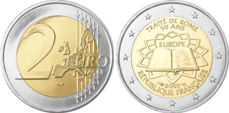 Frankrig 2007 - Rom-traktaten - 2 euro mønt