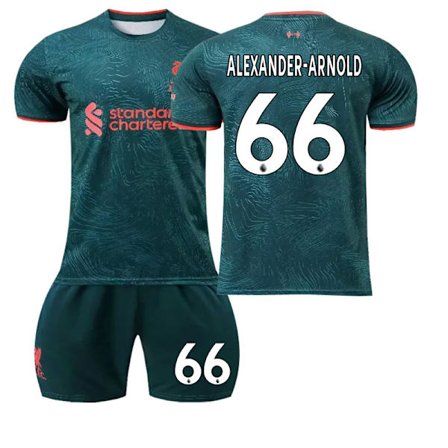 2023 Liverpool borta grön fotbollströja set-Nr.66 ALEXANDER-ARNOLD#20