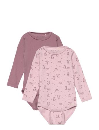 Body Ls 2-Pack Pink Minymo