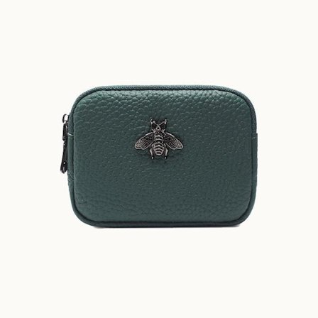 RFID-luottokorttikotelo, pieni nahkainen vetoketjullinen korttikotelo lompakko naisille