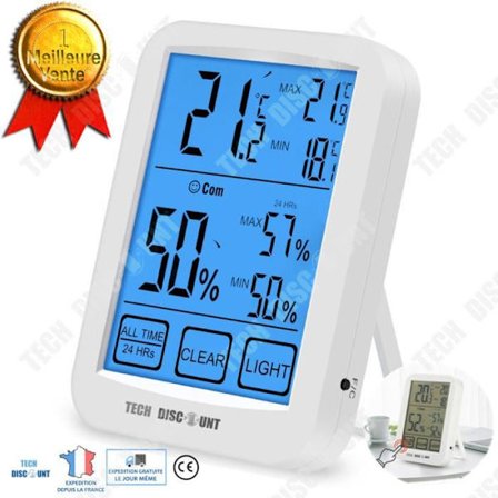 Väderstation - TECH DISCOUNT - Trådlös - Digital sensor - Termometer - LCD hygrometer