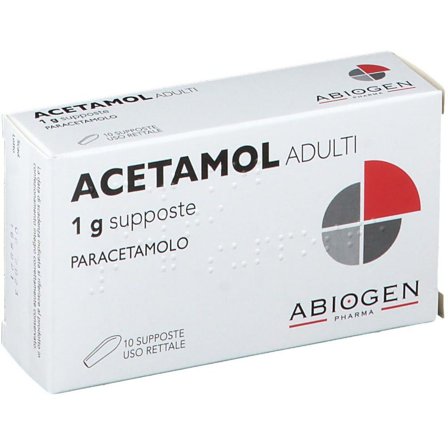 Acetamol Adulti 10 Supposte 1g