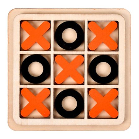 Tre i rad-spel i trä - Osorterade färger