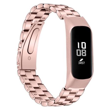 Samsung Galaxy Fit e Tre beads rustfrit stål Urrem - Lyserød Pink