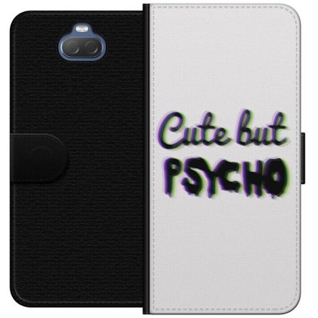 Kompatibel Tegnebogsetui til Sony Xperia 10 Rainbow-farvet legetøjsfigur med et glad ansigt og farverige cirkler i en legesyg studieillustration