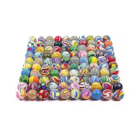 50 stk. Hoppebolde Legetøj 25mm Farverige Hoppebolde Børns Udendørs Sport Elastiske Bold Legetøj