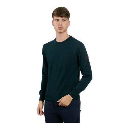 Peuterey Round-neck Strik Grøn, Herre Strik, Størrelse: 3XL