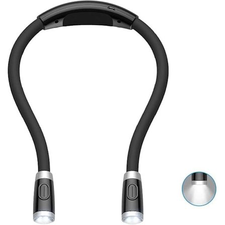 Laddningsbar Läslampa, Handsfree Nattlampa med 3