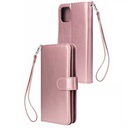 Elegant Plånboksfodral till iPhone 12 Pro Max - Roséguld