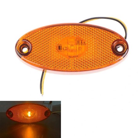 3LED 12v 24v LED-sidemarkeringslys til trailere og campingvogne Gul