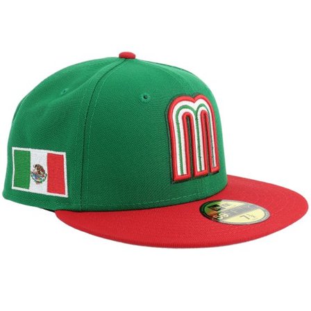 New Era - Grön fitted Keps - Mexico World Baseball Classic 26 59FIFTY Green/Red Fitted @ Hatstore