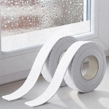 ING 2 stk Anti-kondens fuktabsorberende vinduslister 3 cm * 400 cm Fuktbestandige lister for vinduer Anti-kondens Hvit