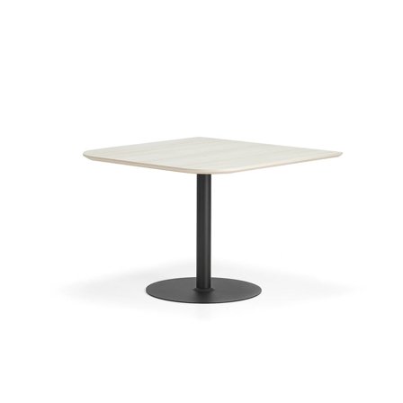 Bord METRIC, rundade hörn, 1000x1000x720 mm, svart/ask