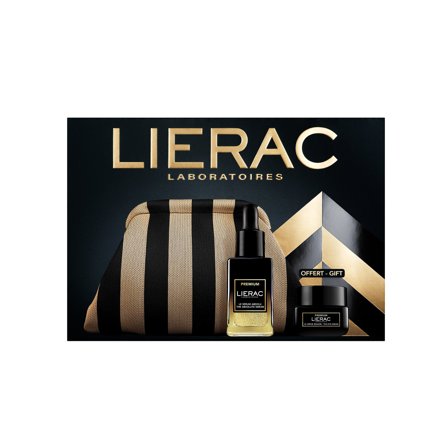 Lierac Premium Coffret Natale Siero + Occhi + Pouch 1pz - Cofanetto Antirughe