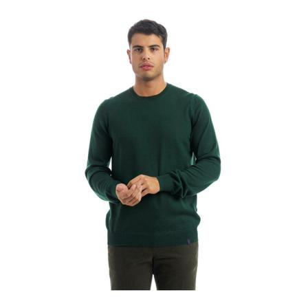 Fay Round-neck Strik Grøn, Herre Strik, Størrelse: L
