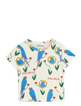Mini Rodini Parrots Aop Ss Tee Multi/patterned