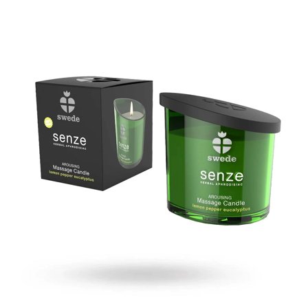 SENZE AROUSING MASSAGELJUS - LEMON PEPPER EUCALYPTUS 50 ml - 2a sortering - Vuxen.se - Aphrodisiac massageljus