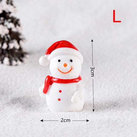 Christmas Tree Snowman Diy Miniatyr Trädgårdsinredning Jultomten M