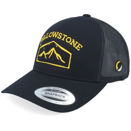 Yellowstone - Svart trucker Keps - Mountain Black A-Frame Trucker @ Hatstore