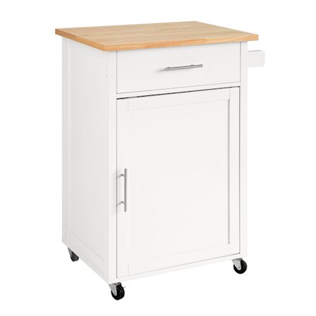 SoBuy Køkkenvogn med 1 skuffe i træ 65x45.7x90cm, funktionel FKW102-WN