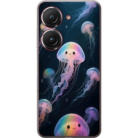 Kompatibel Mobilcover til Asus Zenfone 9 Sød Regnbue Jellyfish Drøm Kunst