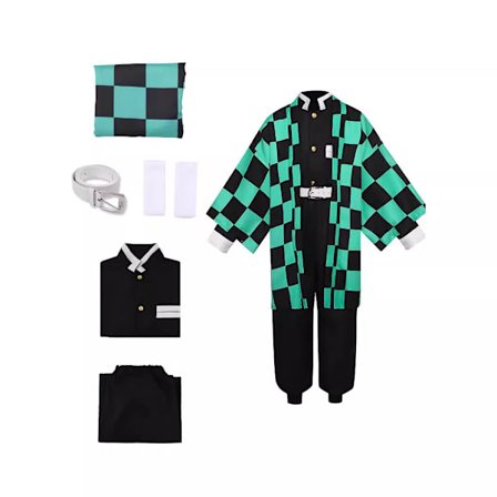 Demon Slayer Cosplay Kostyme | Tanjiro Nezuko Zenitsu Halloween Antrekk*Tanjiro*Barnas 150 yards