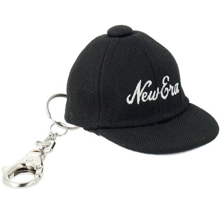 New Era - Zwart Accessoires - Ne Mini Cap Keychain Newera Black Fitted @ Hatstore