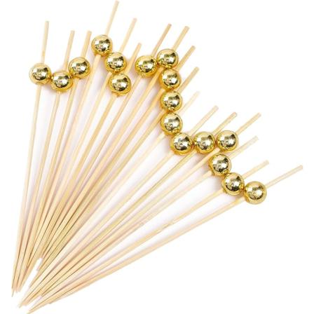 100 kpl bambutikkuja, käsintehtyjä cocktailtikkuja, 12 cm:n puutikkuja