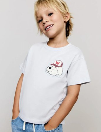 Mango Dog Printed T-Shirt - Blue - 4-5