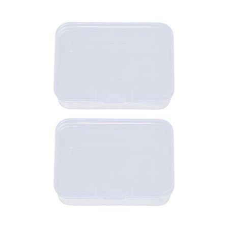 2st genomskinlig plastförvaring smyckeskrinbehållare för pärlor