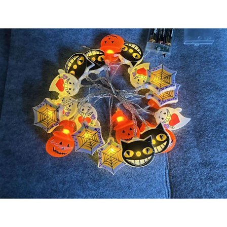 Halloween ljusslinga, 3 meter 20 lampor batteridriven pumpa s
