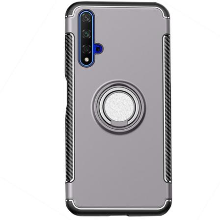 Huawei Nova 5T - Skal med Ringhållare Grå