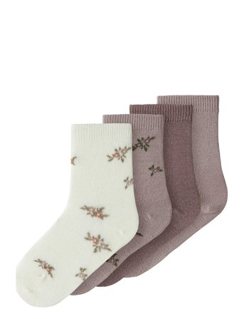 name it Nmfwak Wo/Bl 4P Sock - Cream - 28-30