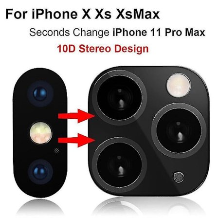Kameralins för iPhone X/XS sekunder ändra skyddande ringfodral till 11 Pro Max
