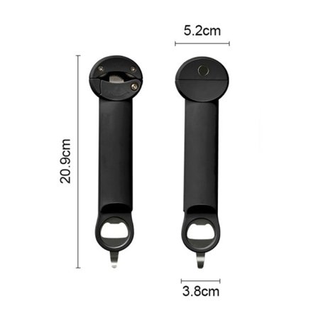 1 stk. Multifunktionel sammenklappelig flaskeåbner dåseåbner