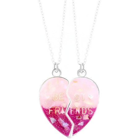 925 Sterling Sølv Magnetisk Halskæde til Kvinder Mænd Halvt Hjerte Vedhæng Elskere Hjerte Halskæde Bedste Venner Vedhæng Halskæde Magnetisk Par 