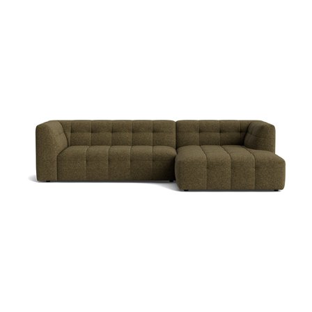 Palermo Chaiselong Sofa, Højrevendt, Slidstærkt Puente Stof - Modesto Mørkegrøn - 300x180x73cm - Ideel Flyder Sofa til Hyggeaftener & Komfort