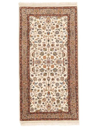 Bidjar Indisk Matta Handknuten 73X140 Brun/Beige Indien