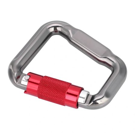 Ammattimainen karabiinihaka ruuvilukolla kalliokiipeilyyn, lentokonealumiiniseoksesta valmistettu klipsi retkeilyyn, matkustamiseen ja avaimenperänä -