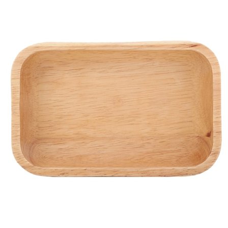 Trä Middagstallrik Frukt Snacks Bricka Tebricka Restaurang Förvaringstallrik (22*14*4,5 cm)