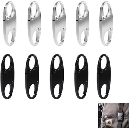 10 stk Glidelås Trekk Anti-Tyveri Glidelås Trekk Heavy Duty Sink Alloy Sikkerhetsklipp Glidelås Trekk Erstatning for Sikring av Dine Personlige Ting 