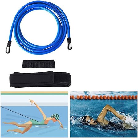 Justerbar simrem för simning 4m elastisk sladd simmotstånd