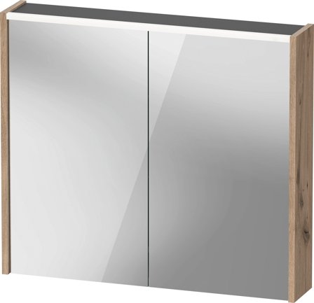 Duravit D-Code Spegelskåp 800x148x700 mm Marmorerad Ek, Badrum