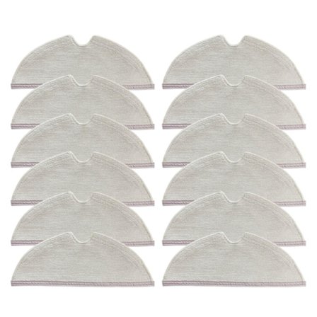 12 stk. Mop Klud Rags til 1 Sekund Sdjqr01rr til S5 S5 Max S6 S6 Maxv S6 Pure E4 E5 Q7max T8 Støvsuger