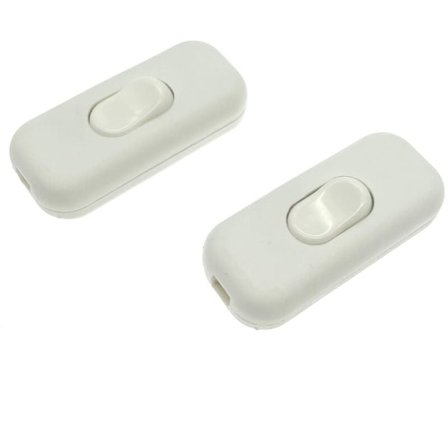 Dobbeltpolet ledningsafbryder hvid 6a max 2 stk