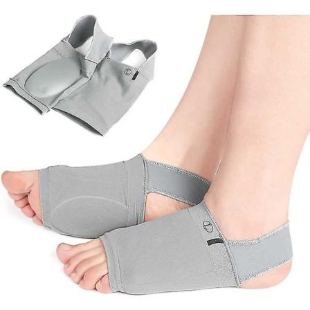 1 pari kaaritukiholkit, litteä jalkageelityyny, puristusnauhat, side plantaarifasciitis-joustokaaren tuki
